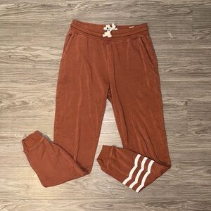 Sol Angeles Jogger Sweatpants Orange Women's M Coastal Waves California Surfer